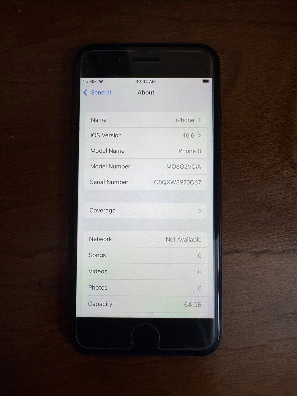 Unlocked IPhone 8 32gb Black